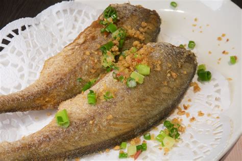 Korean Fried Whole Fish Recipe With Yellow Croaker.